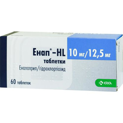 Світлина Енап-HL таблетки 10 мг/12.5 мг №60